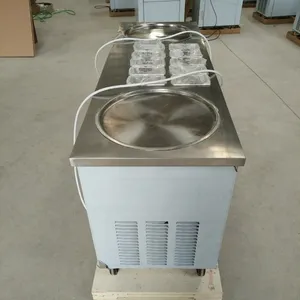 Máquina de helados de Tailandia, máquina de helados fritos enrollados, precio de fábrica