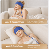 Appareil de massage automatique intelligent pour la tête avec fonction de pétrissage et de compression chaude, aide au sommeil pour la maison connectée