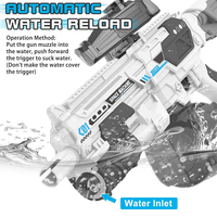 Pistolet à eau électrique de tir M416 avec pistolet à eau à batterie 1350CC jouet pistolet à eau haute pression pour adulte