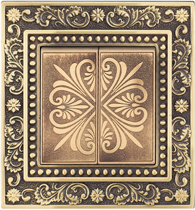 Sang trọng BAROQUE RETRO gia đình khách sạn tường ánh sáng Nút chuyển đổi Bronze khuôn mẫu 1 băng đảng 1/2 cách phổ tường chuyển đổi - Product Image 3