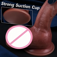 Dildo réaliste en silicone épais surdimensionné, souple, avec ventouse puissante, flexible, sûr pour le corps, multi-usages, pour plaisir intime féminin, adulte