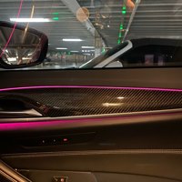 Juego Completo de 9 Piezas de Accesorios Decorativos Interiores de Fibra de Carbono para BMW Serie 5 G30 con Volante a la Izquierda