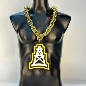 Collar de Cadena Personalizado 3D para Torneos de Rugby, Baloncesto y Hockey, con Imán Desmontable a través de Anillo, Figura Vibrante de EVA para Animadoras - Product Image 3