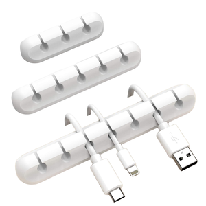 Organizador de Cables de 3, 5 y 7 Ranuras, Soporte de Pared de Plástico para Cables de Carga USB, Diseño Duradero - Product Image 1