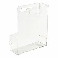 Support de CD empilable en acrylique transparent avec poignées de transport coupées Lucite Compact Disc Jewel Case Display Storage