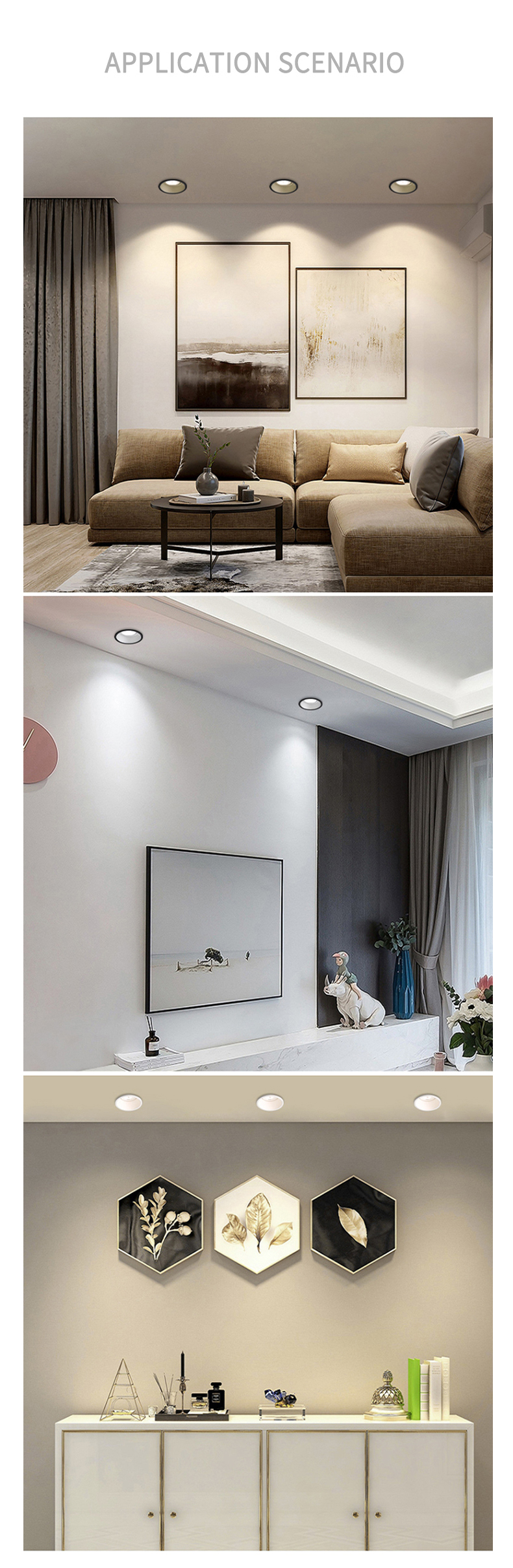 240v 80mm Cut Out Bathroom Downlights Die Casting Alu Aluminum