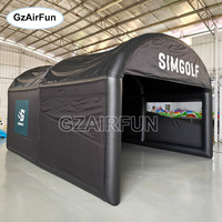 Tente de simulateur de golf gonflable portable, cage gonflable pour simulateur de golf pour intérieur/extérieur