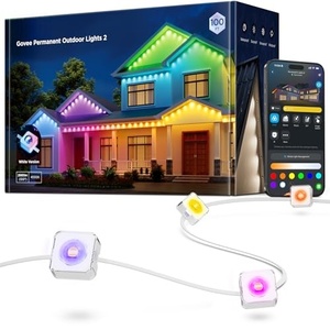 Lumière de Noël permanente intelligente 12V 24V IP68, lumière ponctuelle LED RGB, étanche pour l'extérieur, pour la décoration des avant-toits - Product Image 1