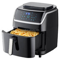 Four à friture sans huile Anbolife 12L à double fenêtre 1800W |   Friteuse sans huile avec couvercle supérieur et porte avant transparente 80-200 ℃   avec éclairage intérieur OEM