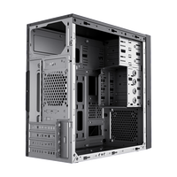 Boîtier d'ordinateur mini-tour compatible avec les cartes mères Micro ATX, 2 ports Type C et 2 ports Type A, et lecteur de carte