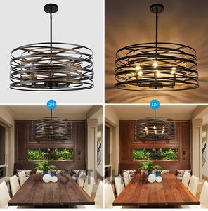 <span class=keywords><strong>Luminaires</strong></span> suspendus noirs respectueux de l'environnement AC 85-265V personnaliser Vintage Restaurant Hotel Island lampes suspendues - Product Image 2