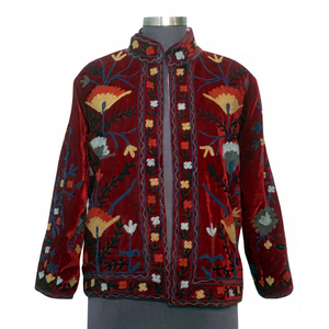 Best Selling Boho Suzani Quilted Jacket Handmade Embroidery 100% Cotton Eco-Friendly Autumn Festival <b>Coat</b> Artistic Bohemian - Product Image 1