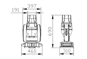 Luz de Haz Sharpy de 350W 17r 380W 19r, Luz Móvil de Cabeza con Haz Impermeable para Exteriores, Iluminación de Búsqueda IP65 - Product Image 5