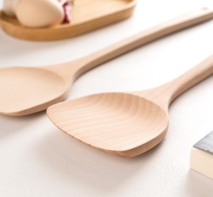 Ensemble d'ustensiles de cuisine en bois résistant à la chaleur, sans peinture, antiadhésif, avec spatule, cuillères et louche - Product Image 5