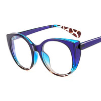 Monture de lunettes transparente vintage avec logo personnalisé, lunettes optiques œil de chat surdimensionnées pour femmes