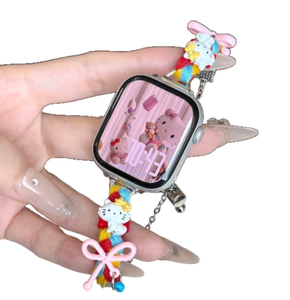 Bracelet de montre en acier inoxydable <span class=keywords><strong>VILO</strong></span> Série 10 9 8 7 6 5 4 3 2 pour smartwatch, design mignon et amusant pour filles, nouveau design - Product Image 1
