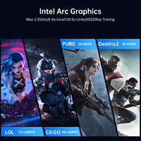 AI Mini PC Intel Core Ultra 5 Ultra 7 125H 155H Ultra 9 185H 64GB DDR5 RAM 2TB M.2 NVME SSD dengan 2 Lan Wifi 6e BT5.3f Win11 Pro