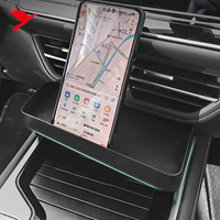 Pour Volkswagen Tiguan III/Passat B9 2024-2025 boîte de rangement de Console centrale intérieure plateau organisateur noir accessoires en plastique ABS