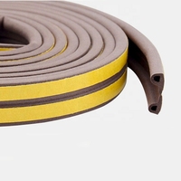 Bande d'étanchéité en caoutchouc EPDM auto-adhésive en forme de DPEI pour portes en bois