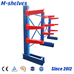 Estantería Cantilever de Metal Ajustable en Altura con Brazos Anchos para Almacén, Soporte de Almacenamiento de Láminas y Tubos Metálicos de 300 kg - Product Image 1
