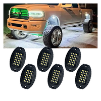 JINXIN 24Leds RGB LED 6Pods Lumière d'ambiance blanche pure App Control APP/Remote Car Rock Lights pour camions