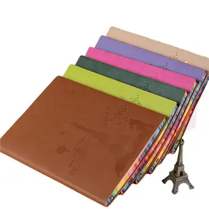 2025 handmade da ràng buộc du lịch Tạp Chí Nhật Ký máy tính xách tay với màu cạnh - Product Image 1