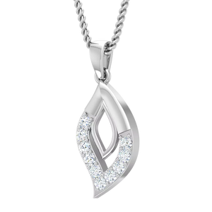 Pendentifs en feuille pour femmes en or 14 carats et diamants naturels |   0,26 carats |   Bijoux fins de haute qualité, commandes en gros disponibles - Product Image 1