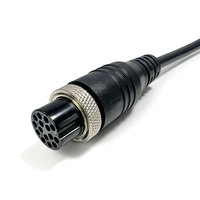 Harnais de câblage personnalisé à 5 canaux pour solénoïde, connecteur aviation GX20, raccord en T M12, câble industriel sur mesure