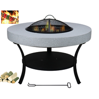 Support en métal Simple et classique et Table de foyer MGO, grille de cheminée, barbecue au charbon de bois, meubles d'extérieur avec Table de foyer