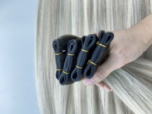 European Thin Invisible New Remy <b>Sewing</b> Body Wave Wavy Virgin T4-8/60A 24in Blonde Product Genius Weft Russian Human Hair - Product Image 5