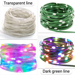 Nouvelles guirlandes lumineuses LED magiques en cuir, fil métallique, IP65, 5V USB, pour Noël, contrôlables par application intelligente et télécommande, RGBIC - Product Image 6