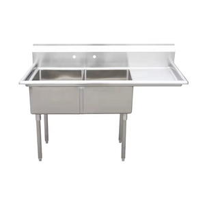 Lavello Compatto Salvaspazio in Acciaio Inox 304 <span class=keywords><strong>con</strong></span> Gocciolatoio a <span class=keywords><strong>Sbalzo</strong></span>, Lavello Multiuso per Caffetterie, Bar e Food Truck - Product Image 3