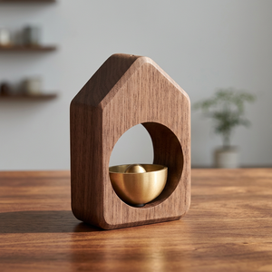Campanilla de Viento Temática de Muñecas de Madera Maciza Grabada y Pulida de Alta Resistencia para Manualidades DIY, Adhesivo Magnético para Puerta de Entrada y Refrigerador - Product Image 3