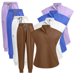 Moda clásicos mujeres Jogger Scrub uniformes conjuntos médico enfermería ropa de trabajo Hospital Dental venta al por mayor Scrubs personalizar - Product Image 1