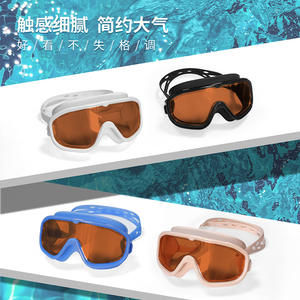 Gafas de natación al por mayor para adultos y niños, montura grande, antivaho, protección UV, gafas de buceo impermeables, uso universal - Product Image 1
