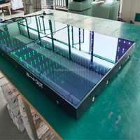 Panneaux de sol de danse LED 3D miroir SMD5050, briques lumineuses magnétiques, étanches IP67, 20W, 5000K lumière du jour, contrôle DMX512/WiFi