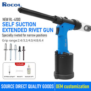 Pistola <span class=keywords><strong>Remachadora</strong></span> Neumática Industrial Luoge RL-4100LV <span class=keywords><strong>de</strong></span> Extracción Frontal Totalmente Automática para Remaches Ciegos <span class=keywords><strong>de</strong></span> Acero Inoxidable Estrechos Extendidos - Product Image 4