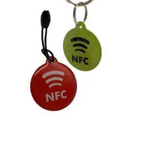 Chaveiro de epóxi nfc personalizado, chaveiro personalizado n213 215 216 mídia social impressão nfc epóxi