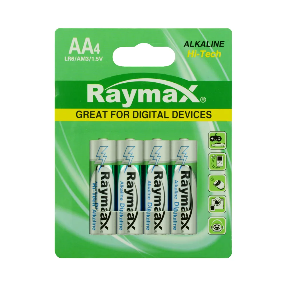 Raymax New Paper Blister Package 1.5v AM3 alkaline LR6 aa battery aa alkaline