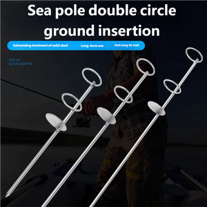 Vente en gros 30cm 40cm 50cm antirouille nickelage Double anneau montage au sol étendu épaissi pêche en mer <span class=keywords><strong>Support</strong></span> porte-canne - Product Image 5