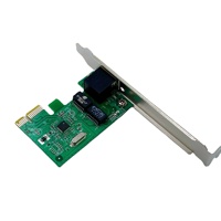 Tarjeta de red Gigabit Ethernet interna PCI-E de un solo puerto RTL8111 para ordenadores de sobremesa, conector RJ45, filtros duales, sin controladores