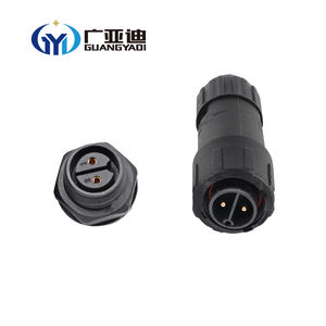 Водонепроницаемый латунный контактный адаптер IP68, 2-контактный (штекер/гнездо), круглый промышленный электрический кабельный соединитель для светодиодов и авиации - Product Image 1