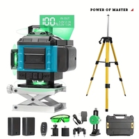 Vente directe usine – Niveau laser vert industriel DIY 16 lignes, portée 40 m, précision 12 mm/7 m, alimenté par batterie au lithium
