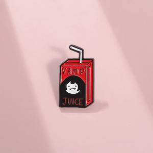 Broche de Esmalte con Diseño de Vampiro Bebiendo, Divertido Accesorio de Disfraz para Halloween, Insignia para Mochila, Regalo - Product Image 3