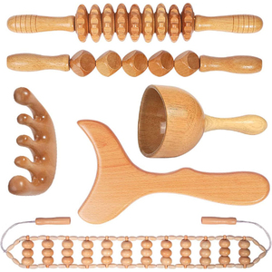Herramientas de <span class=keywords><strong>Maderoterapia</strong></span> para Masaje, Masajeador de Drenaje Linfático, Kit de <span class=keywords><strong>Maderoterapia</strong></span>, Herramientas de Masaje de Madera para Aliviar el Dolor Muscular - Product Image 3