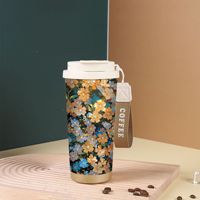 Tasses à café en céramique de luxe de 530 ml avec couvercle, portables et réutilisables, idéales pour la rentrée scolaire et l'extérieur (vente en gros)