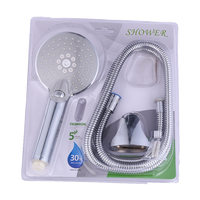 Fabricant Vente de gros Ensemble de pommeau de douche ABS multifonctionnel Buse électrolytique Blister trois pièces pour salle de bain d'hôtel