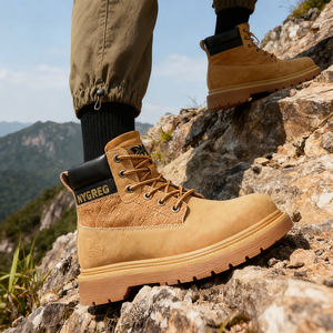 Scarpe Casual da Uomo, Stivali da Lavoro Protettivi Industriali con Punta in Acciaio, Scarpe Antinfortunistiche alla Moda in Microfibra per Primavera Estate - Product Image 5