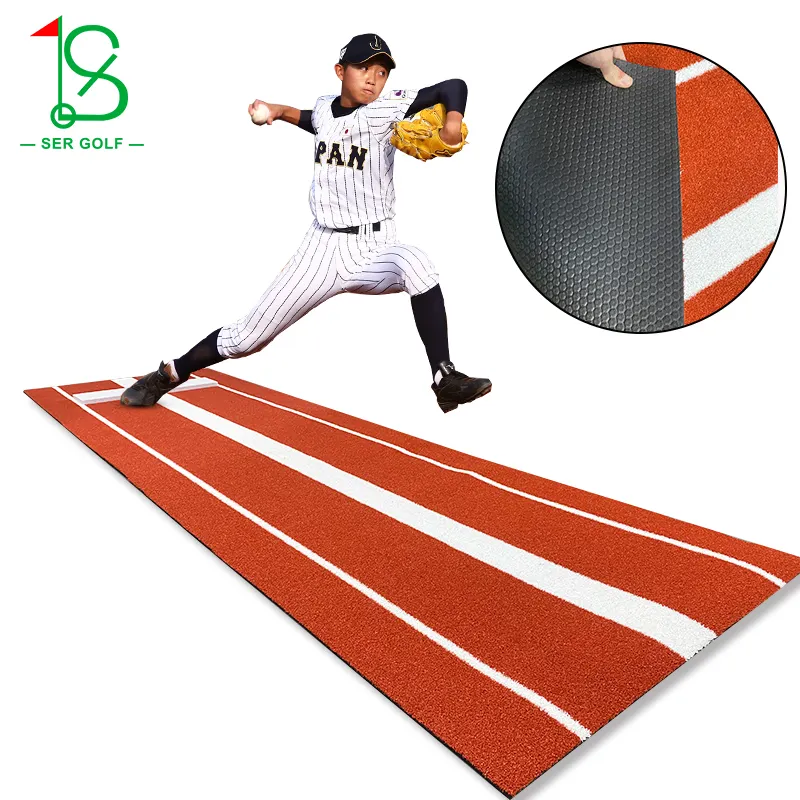 Factory Softball Baseball Pitching Pad Artificial Lawn Rubber Mat Training Equipment Baseball Softball Batting Mat