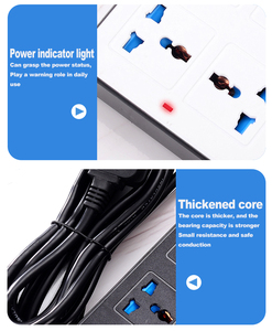 Tuya Smart 6Gang Plug Adapter UK to Mid East Countries Electric Power <strong>Lead</strong> Strip Customized Standard <strong>USB</strong> Sockets Table <strong>Extension</strong> - Product Image 3